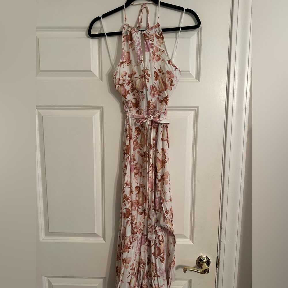 Paige halter dress floral size small midi